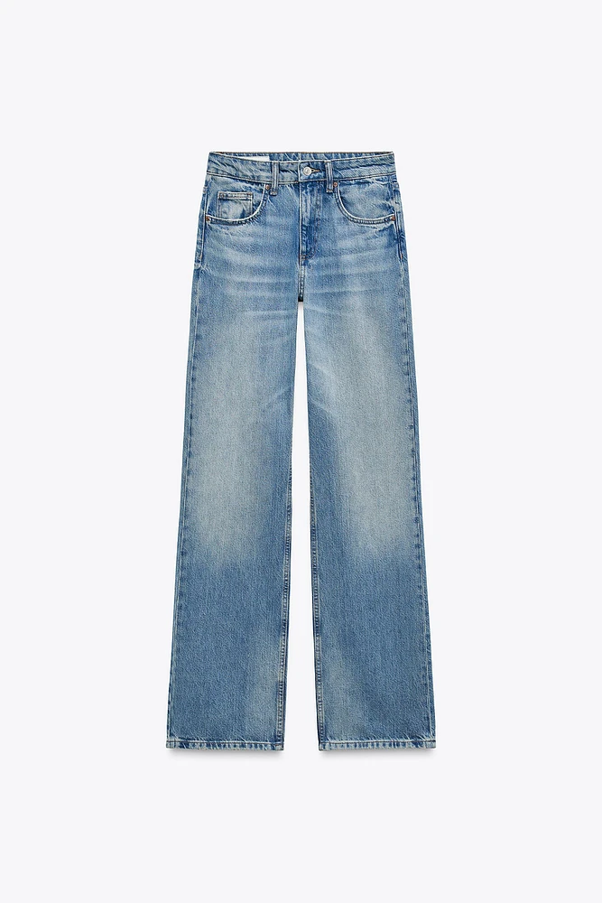 JEAN TRF COUPE LARGE À TAILLE MI-HAUTE