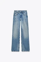 JEAN TRF COUPE LARGE À TAILLE MI-HAUTE