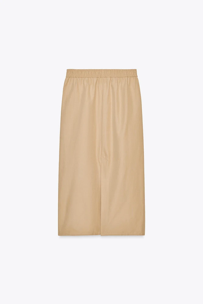 SIDE STRIPE MIDI SKIRT