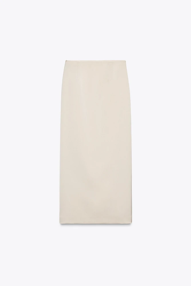 ZW COLLECTION SATIN PENCIL SKIRT