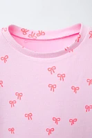 PRINTED RIBBED T-SHIRT