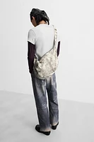 WORN-EFFECT FABRIC BAG