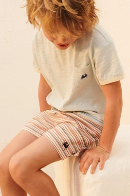 LIMITED EDITION EMBROIDERED CONTRAST TRIM T-SHIRT