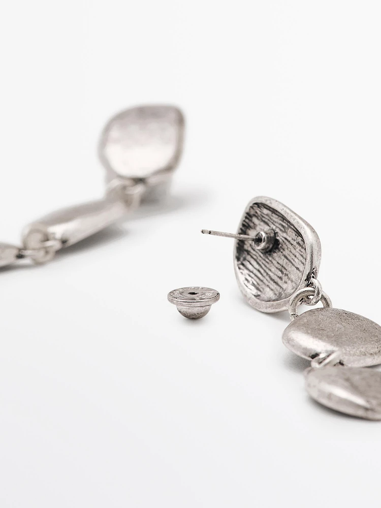 Boucles d’oreilles pendantes feuille