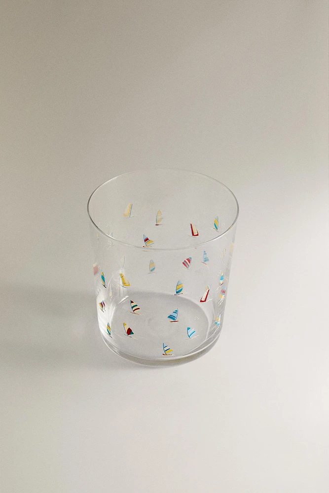 VERRE EN VERRE RECYCLABLE MOTIF