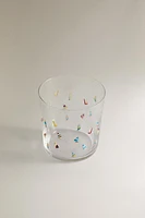 VERRE EN VERRE RECYCLABLE MOTIF