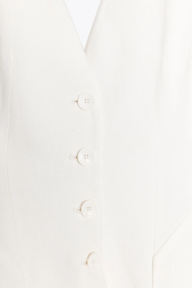 ZW COLLECTION LINEN BLEND VOLUME VEST