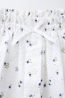 JUPE-SHORT BRODERIES FLEURS
