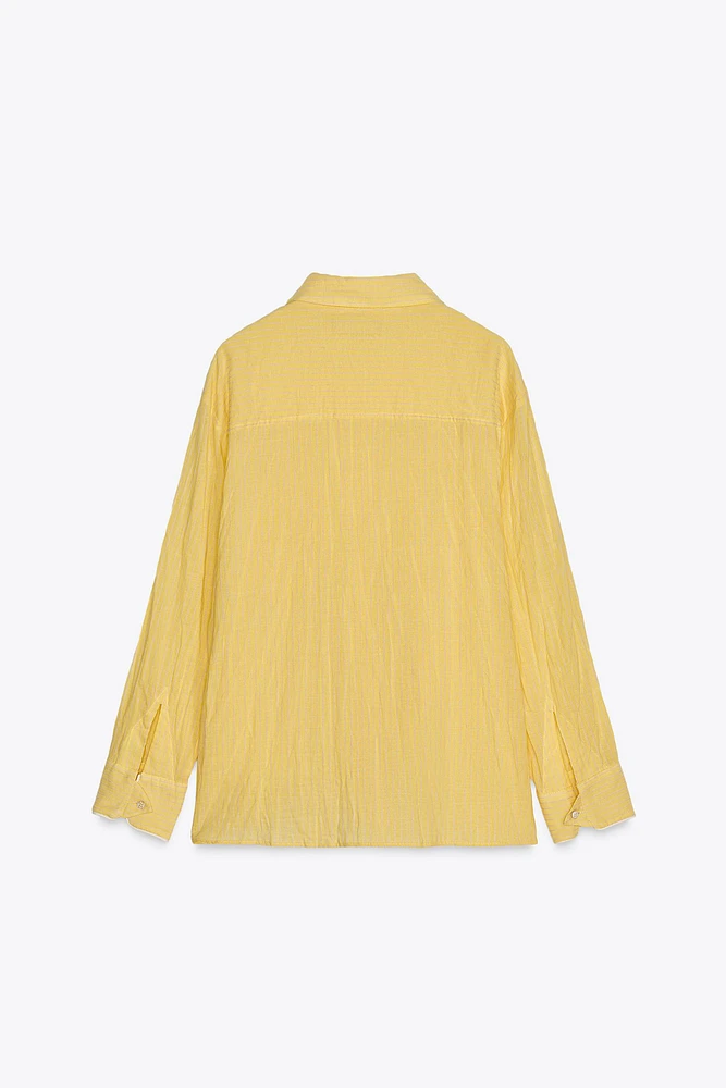 CHEMISE FROISSÉE À RAYURES ZW COLLECTION