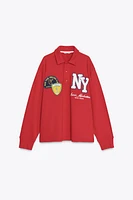 PATCH POLO SWEATSHIRT