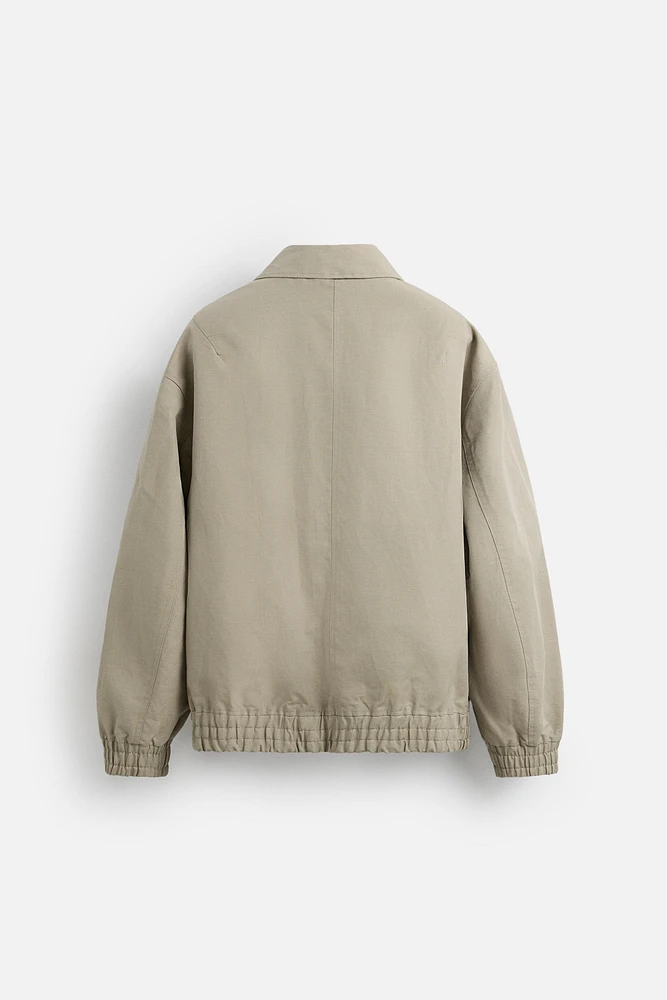 COTTON AND LINEN BLEND JACKET