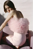 VOLUMINOUS TULLE MINI DRESS