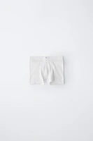 AGES -6/ THREE-PACK OF RIBBED BOXERS WITH LABEL