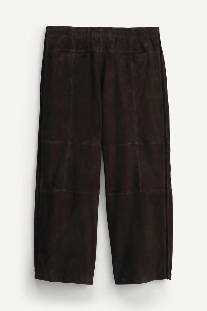 LIMITED EDITION SUEDE WIDE FIT PANTS