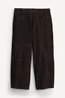 LIMITED EDITION SUEDE WIDE FIT PANTS