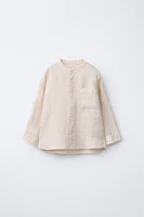 CHEMISE 100 % LIN À COL MAO