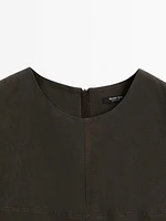Midi dress with seam details