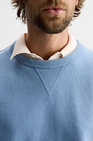 WASHED CREW NECK SWEATSHIRT