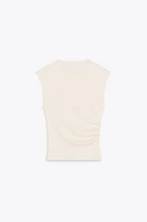 RIBBED BUTTON TOP