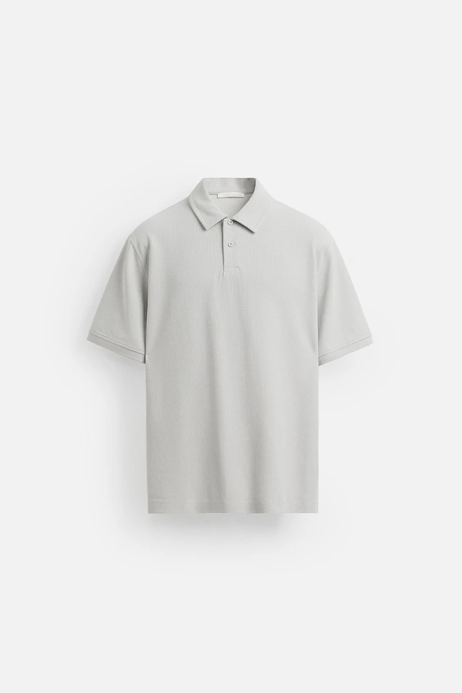 BASIC TEXTURED POLO SHIRT
