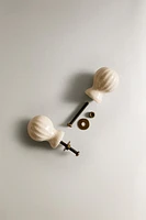 CRACKLED CERAMIC KNOB (SET OF 2)
