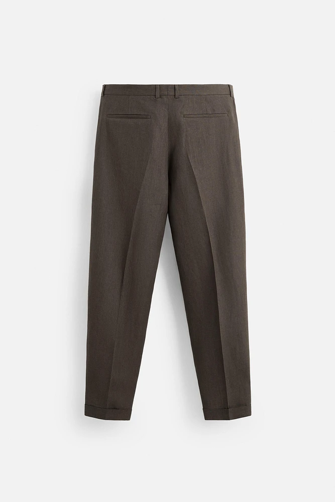 100% LINEN SUIT PANTS