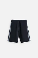 STRIPED KNIT SHORTS