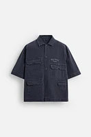 CHEMISE À POCHES UTILITAIRES BRODÉE