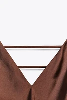SATIN MIDI DRESS