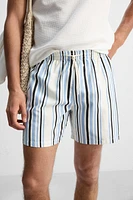 STRIPED MID-LENGTH SWIMSUIT