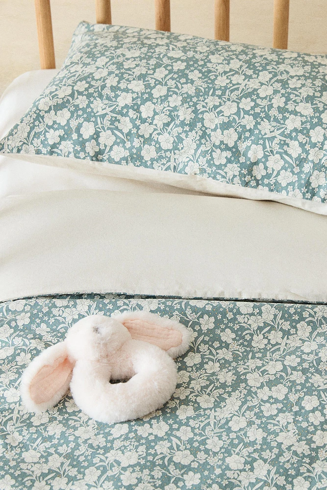 HOUSSE DE COUETTE ENFANT FLEURS TROPICALES