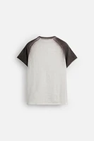 SPRAY PRINT KNIT T-SHIRT