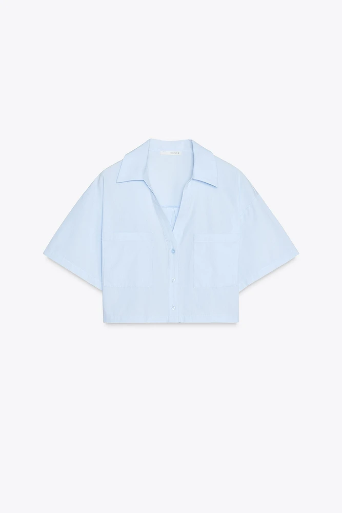 POPLIN CROPPED SHIRT