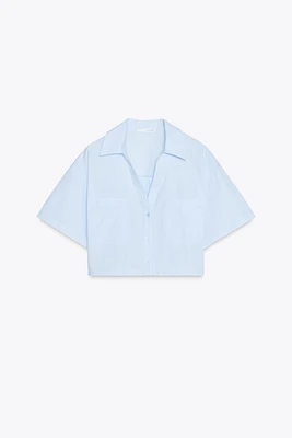 POPLIN CROPPED SHIRT