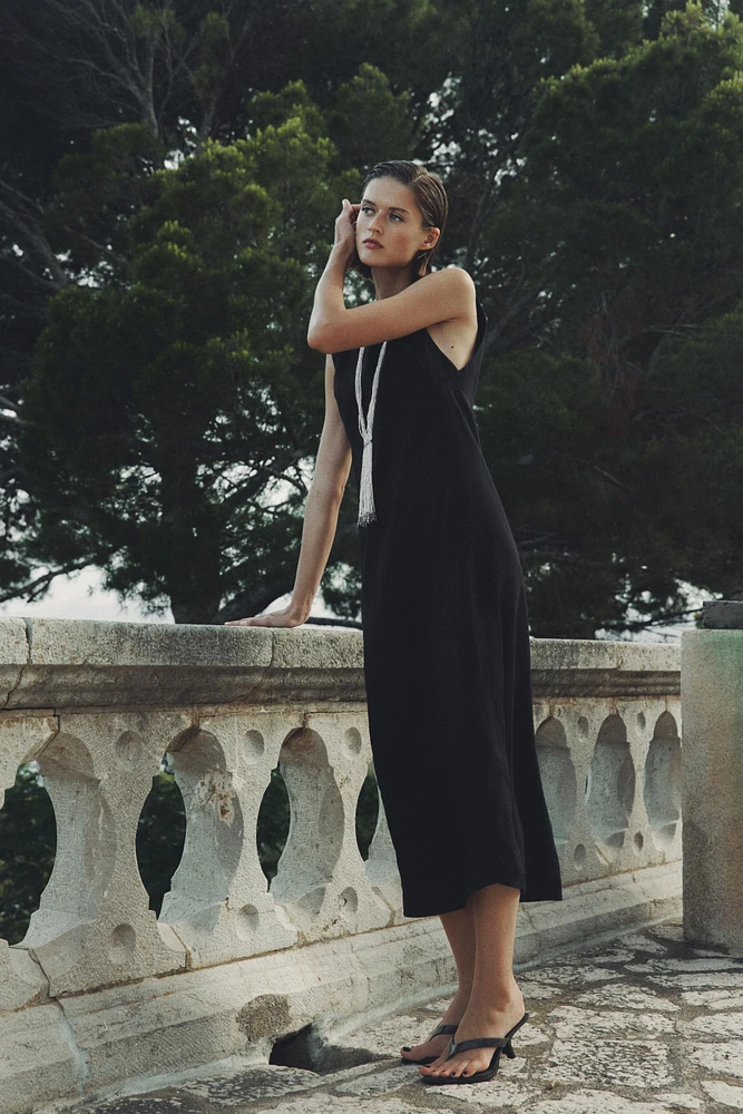 ROBE MIDI EN LIN 100 % ZW COLLECTION