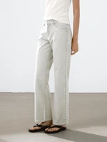 Straight-leg trousers with studs