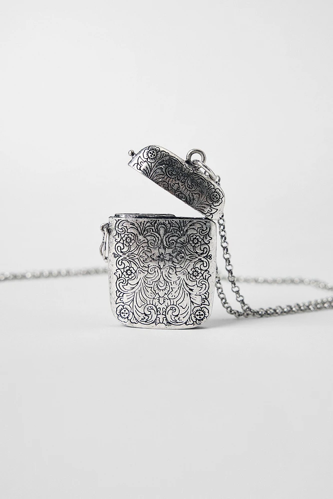 LONG TEXTURED BOX NECKLACE KATE MOSS X ZARA