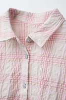 TEXTURED PLAID SHIRT