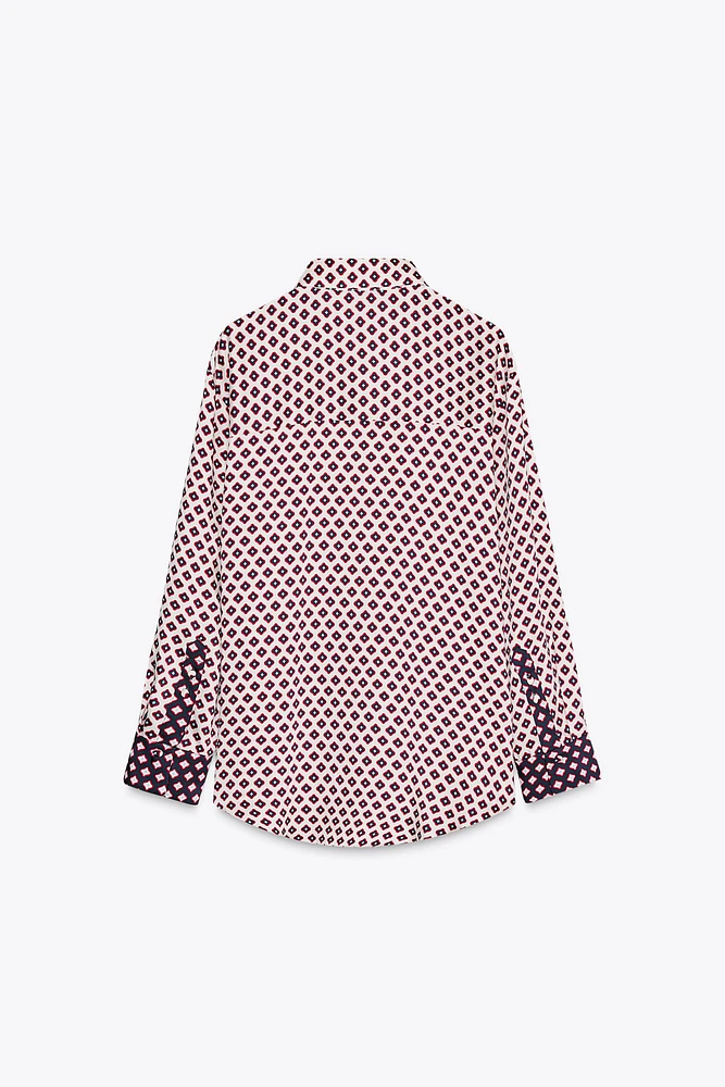 PRINTED SATIN SHIRT