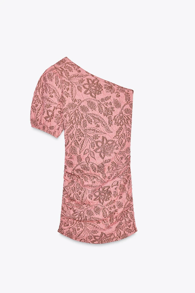 ROBE ASYMÉTRIQUE EN JACQUARD