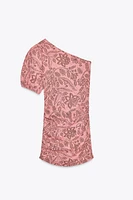 ROBE ASYMÉTRIQUE EN JACQUARD