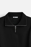 BASIC QUARTER-ZIP SWEATSHIRT