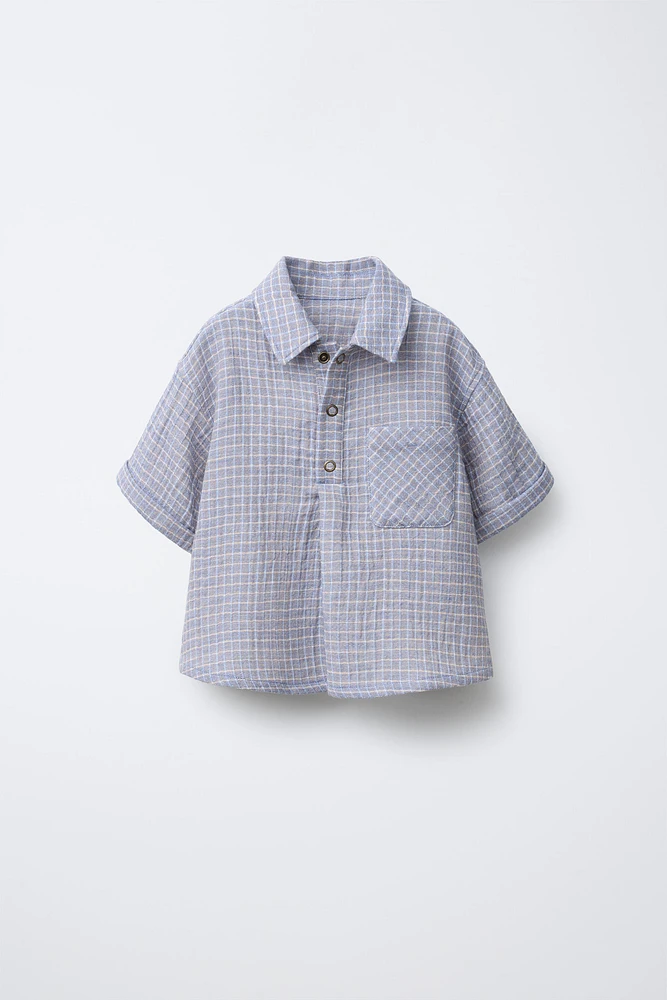 PLAID PRINT SHIRT