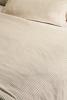 DYED THREAD CHECK DUVET COVER