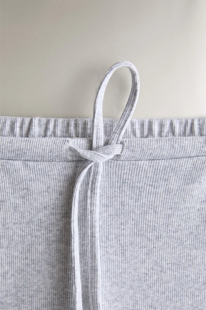RIBBED COTTON PANTS