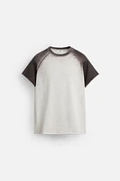SPRAY PRINT KNIT T-SHIRT