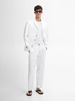 Pantalon de costume 100 % lin