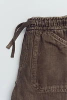 COMFY TWILL COTTON LINEN SHORTS