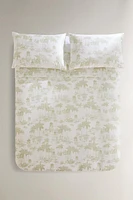 HOUSSE DE COUETTE SATIN TOILE JOUY PALMIERS