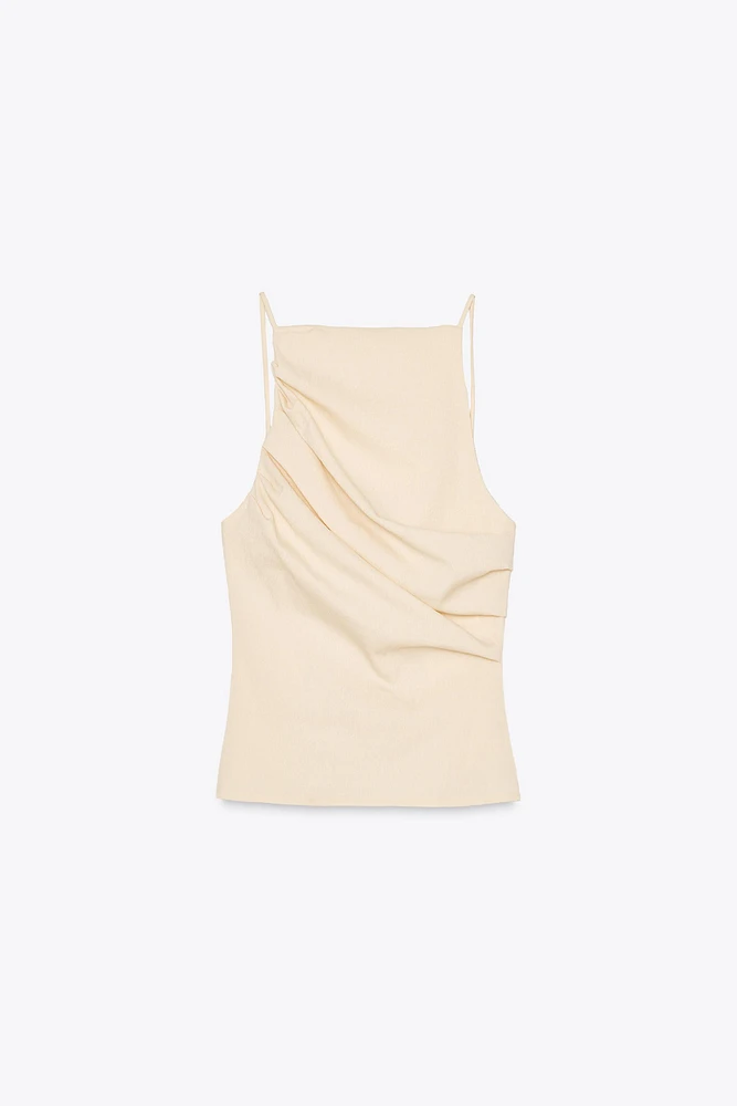 RUCHED ELASTICIZED TOP